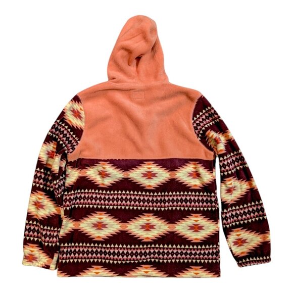 Massive Outdoor Men's 1/4 Zip Fleece Orange Aztec Large - No Stains - Picture 2 of 7